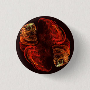 Macaron Rond 2,50 Cm Bouton d'art Abstrait de la métamorphose (rond)