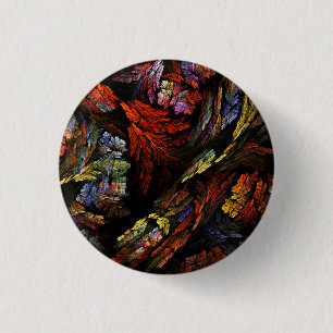 Macaron Rond 2,50 Cm Bouton d'art abstrait d'harmonie des couleurs (ron