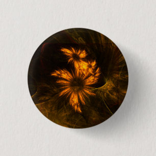 Macaron Rond 2,50 Cm Bouton d'art Abstrait du jardin mystique (rond)