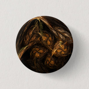 Macaron Rond 2,50 Cm Bouton d'art Abstrait Mère Terre (ronde)