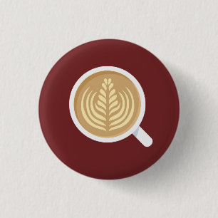 Macaron Rond 2,50 Cm Bouton d'art de Latte