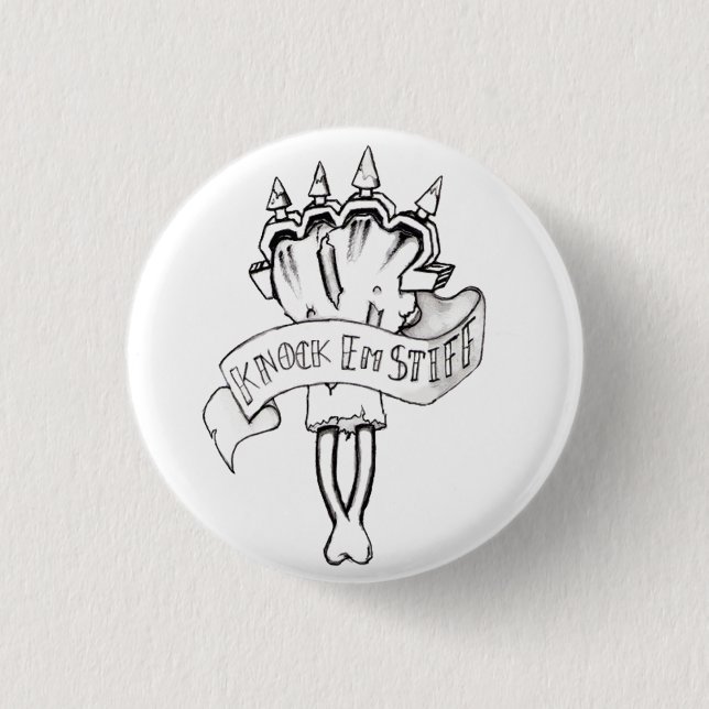 Macaron Rond 2,50 Cm Bouton d'articulation en laiton (Devant)