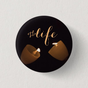 Macaron Rond 2,50 Cm bouton de affirmation de "#Life" pour la