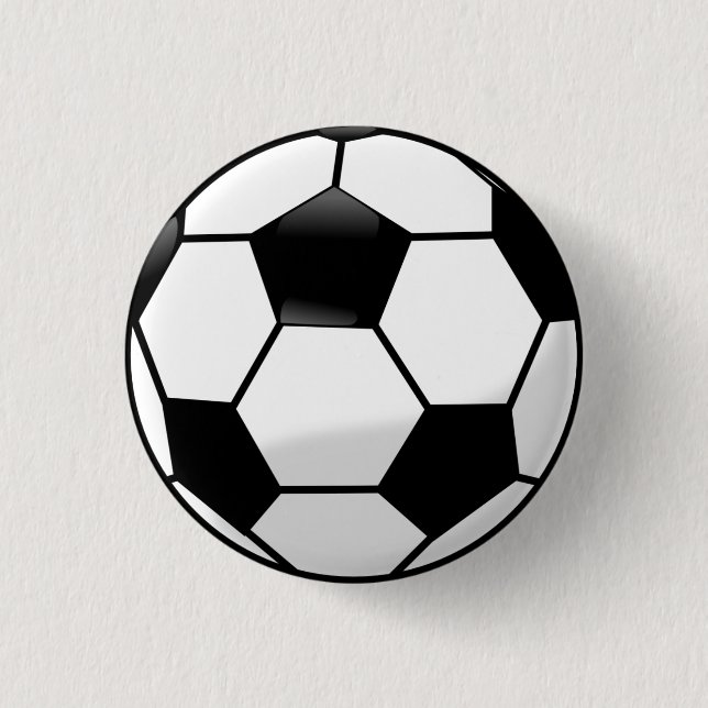 Macaron Rond 2,50 Cm Bouton de balle de football (Devant)