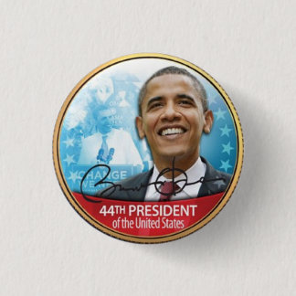 Macaron Rond 2,50 Cm Bouton de Barack Obama