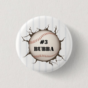 Macaron Rond 2,50 Cm Bouton de baseball personnalisé