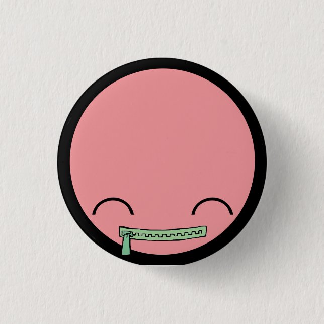Macaron Rond 2,50 Cm Bouton de bébé de sourire (Devant)