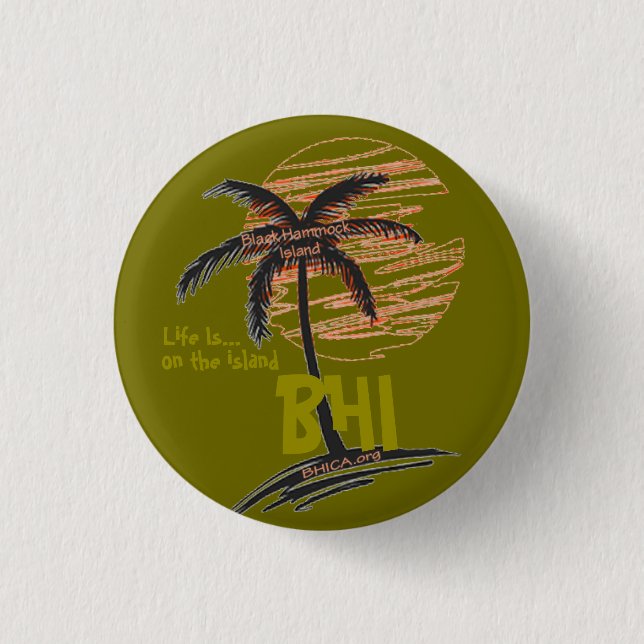 Macaron Rond 2,50 Cm Bouton de BHI (Devant)