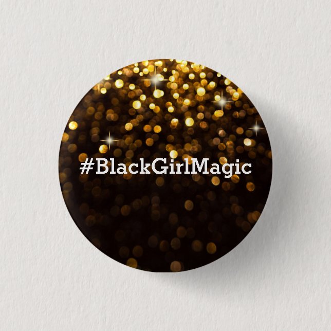 Macaron Rond 2,50 Cm Bouton de BlackGirlMagic (Devant)