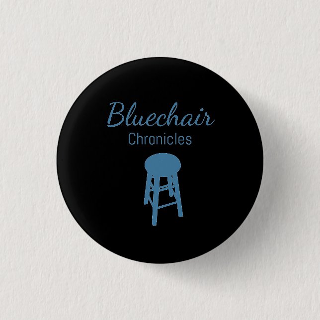 Macaron Rond 2,50 Cm Bouton de Bluechair (Devant)
