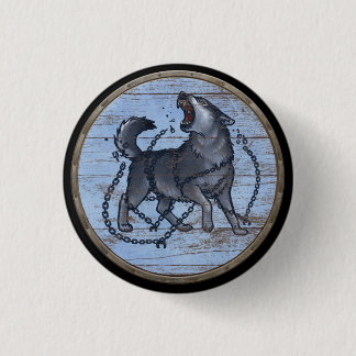 Macaron Rond 2,50 Cm Bouton de bouclier de Viking - Fenrir