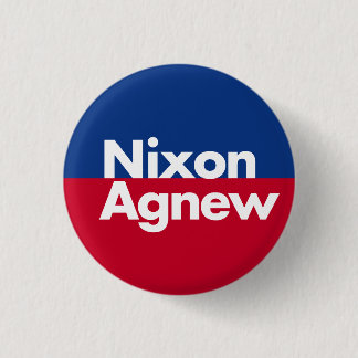 Macaron Rond 2,50 Cm Bouton de campagne de Nixon Agnew 1968