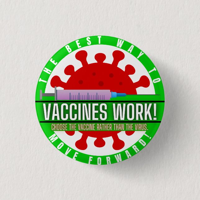 MACARON ROND 2,50 CM BOUTON DE CAMPAGNE PERSONNELLE VACCINÉE (Devant)