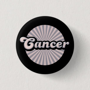 Macaron Rond 2,50 Cm Bouton de cancer rétro Zodiac