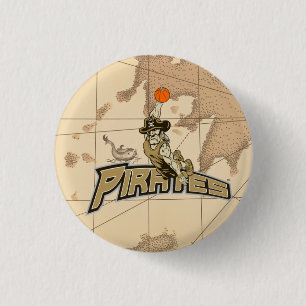 Macaron Rond 2,50 Cm Bouton de carte de pirates mini