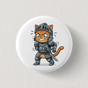 Macaron Rond 2,50 Cm Bouton de chat chevalier mignon