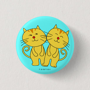 Macaron Rond 2,50 Cm Bouton de chat de jumeaux
