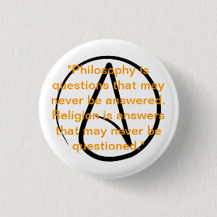 Macaron Rond 2,50 Cm Bouton de citation d'athéisme