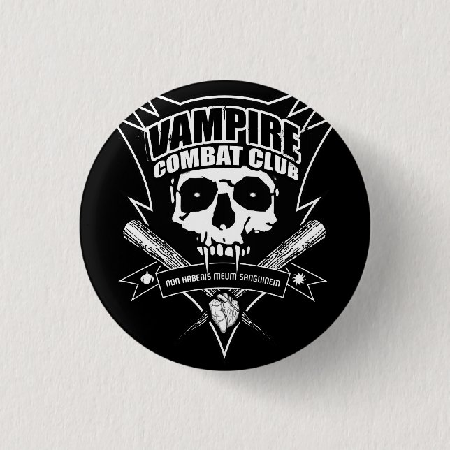 Macaron Rond 2,50 Cm Bouton de club de combat de vampire (Devant)