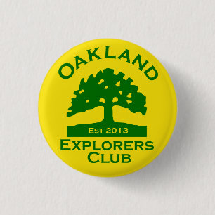 Macaron Rond 2,50 Cm Bouton de club d'explorateurs d'Oakland