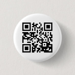 Macaron Rond 2,50 Cm Bouton de code de Meme QR