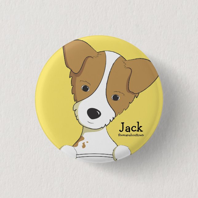 MACARON ROND 2,50 CM BOUTON DE COLLECTEUR DE JACKTHEMANABOUTTOWN (Devant)