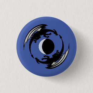 Macaron Rond 2,50 Cm Bouton de conception de fantasy Dragons de Lune