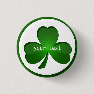 Macaron Rond 2,50 Cm Bouton de conception shamrock