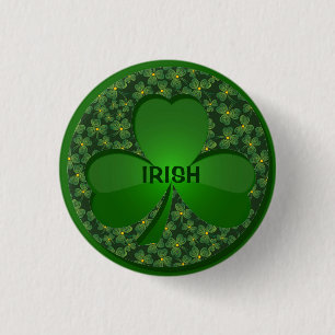 Macaron Rond 2,50 Cm Bouton de conception shamrock