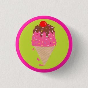 Macaron Rond 2,50 Cm Bouton de cône Icecream