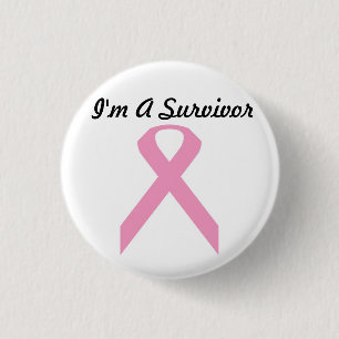 Macaron Rond 2,50 Cm Bouton de conscience de Cancer