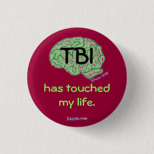 Macaron Rond 2,50 Cm Bouton de conscience de TBI