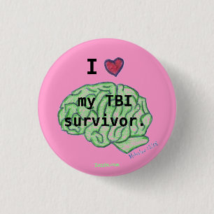 Macaron Rond 2,50 Cm Bouton de conscience de TBI