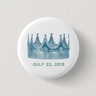 Macaron Rond 2,50 Cm Bouton de couronne soutenu par bébé royal