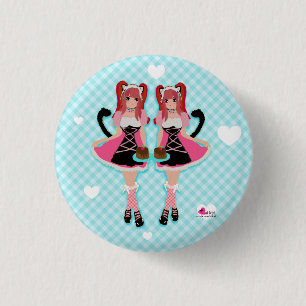 Macaron Rond 2,50 Cm Bouton de domestiques de Lolita Neko