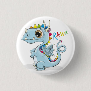 Macaron Rond 2,50 Cm Bouton de dragon coloré KIds