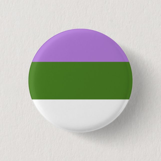 Macaron Rond 2,50 Cm Bouton de drapeau de Genderqueer (Devant)
