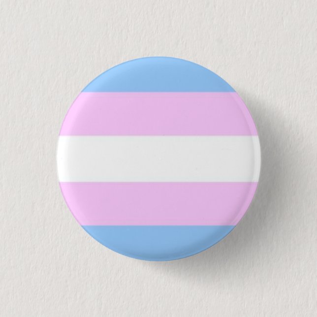 Macaron Rond 2,50 Cm Bouton de drapeau de transsexuel (Devant)