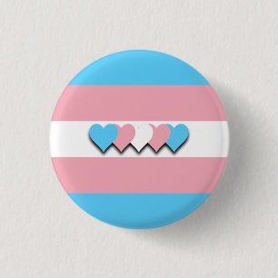 Macaron Rond 2,50 Cm Bouton de drapeau de transsexuel