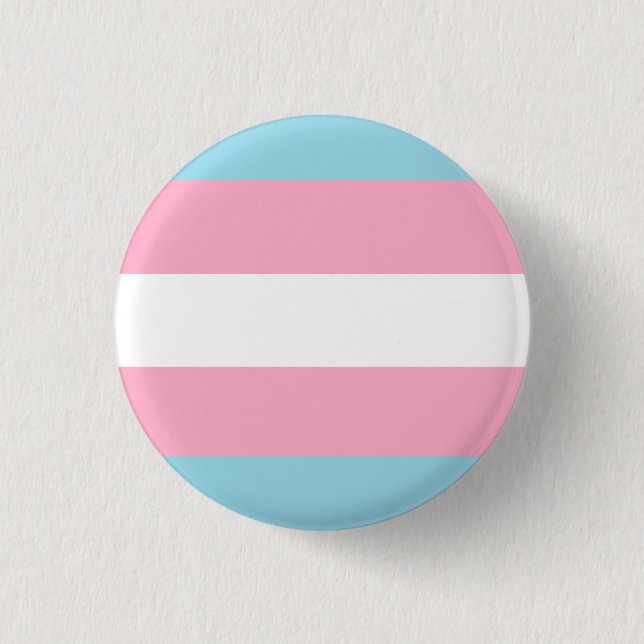 Macaron Rond 2,50 Cm Bouton "de drapeau de transsexuel petit" (Devant)