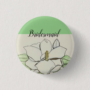 Macaron Rond 2,50 Cm Bouton de femme de chambre verte de Magnolia
