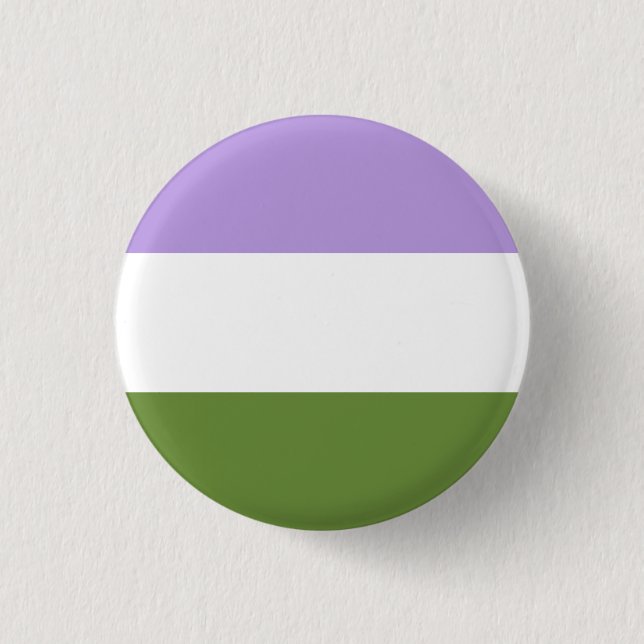 Macaron Rond 2,50 Cm Bouton de fierté de Genderqueer (Devant)