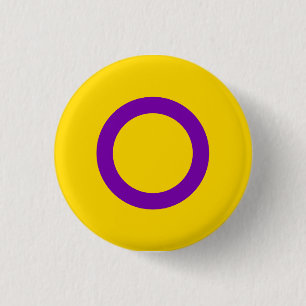 Macaron Rond 2,50 Cm Bouton de fierté d'Intersex (cercle)