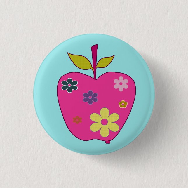 Macaron Rond 2,50 Cm Bouton de FlowerApple (Devant)
