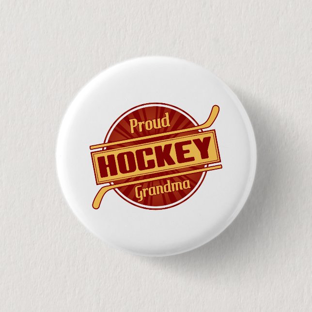 Macaron Rond 2,50 Cm Bouton de grand-mère de hockey (Devant)