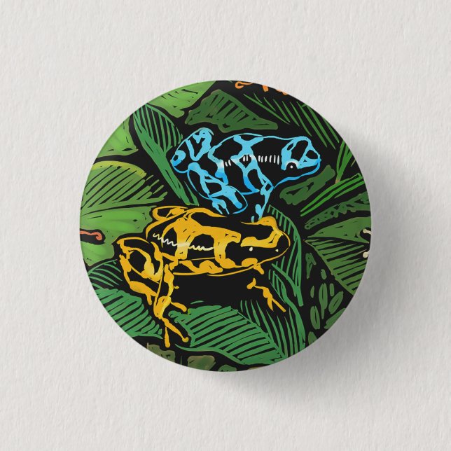 Macaron Rond 2,50 Cm Bouton de grenouille à poison (Devant)