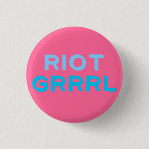 Macaron Rond 2,50 Cm Bouton "de Grrrl d'émeute"
