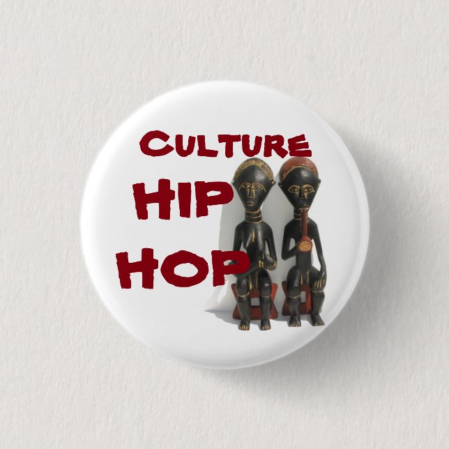 Macaron Rond 2,50 Cm Bouton de hip hop de culture (Devant)