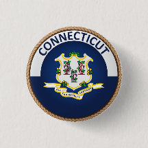 Bouton de joint de drapeau d'état du Connecticut