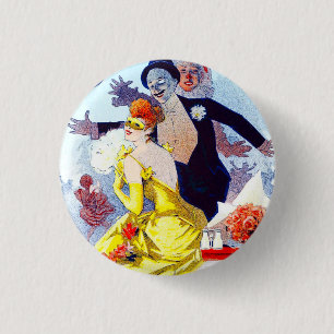 Macaron Rond 2,50 Cm Bouton de Jules Cheret Carnaval